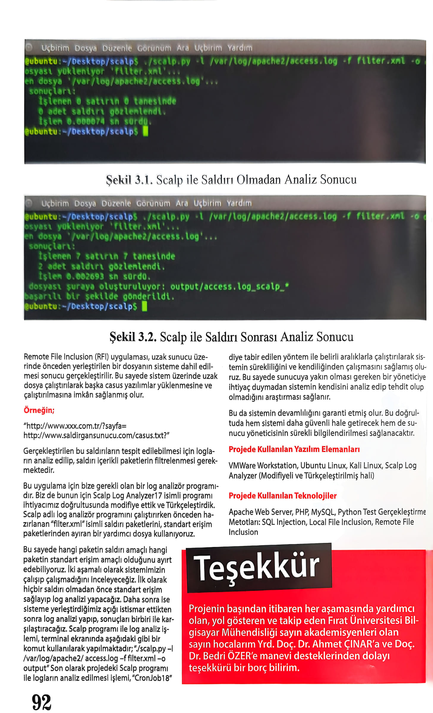 Scalp log analiz çıktıları